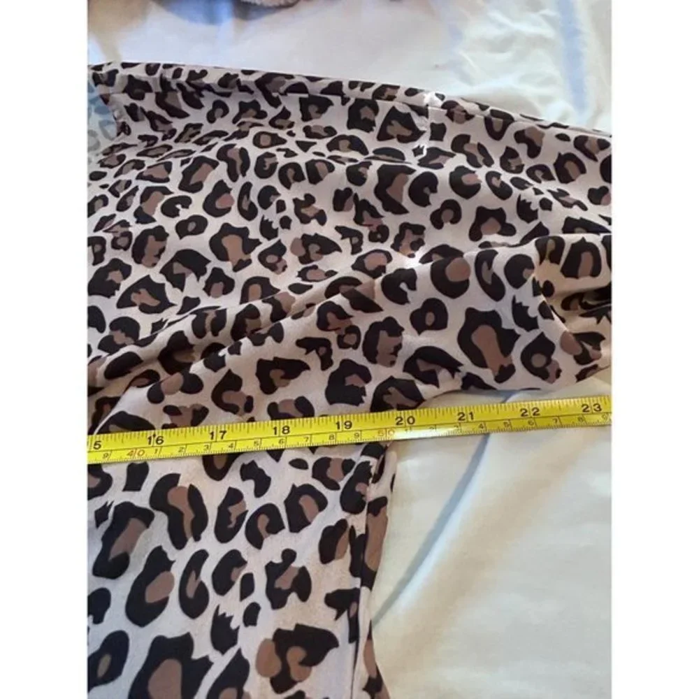 ECOWISH Animal Print Short Sleeve Button Detail Dress Women's Size Lg‎ NWT - Picture 12 of 13